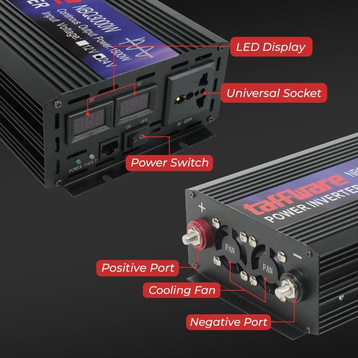 Power Inverter 3000 w Pure Sine Wave DC 12V/24V AC 220V SUNYIMA PSW