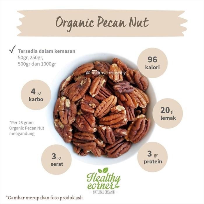

(Expert) Kacang Pecan Nut Organic Mentah ( Raw ) 250gr - HC