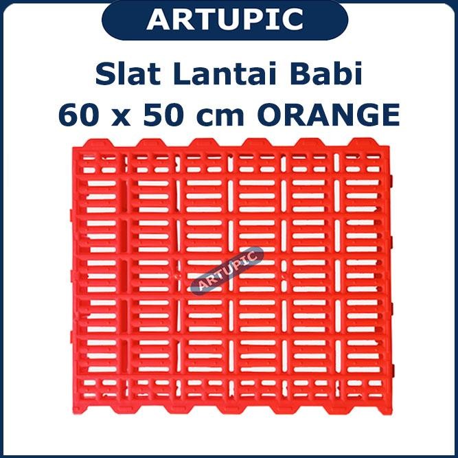 Slat Lantai Plastik Kandang Babi Artupic bisa Kambing 60x50cm ORANGE