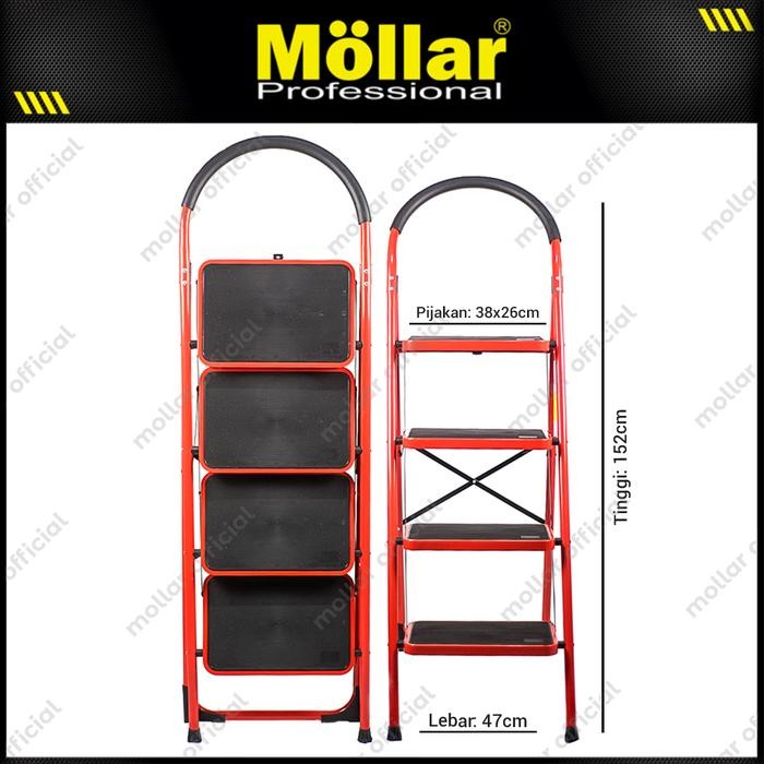 

Terlaris Mollar Tangga Lipat Besi 4 Step Rumah Tingkat Household Steel Ladder