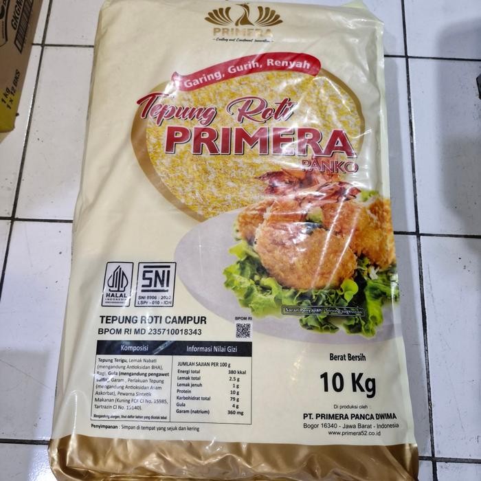 

Tepung Roti Primera Panko Mix Breadcrumbs Panir 10 kg HOREKA GOJEK Kualitas Terbaik