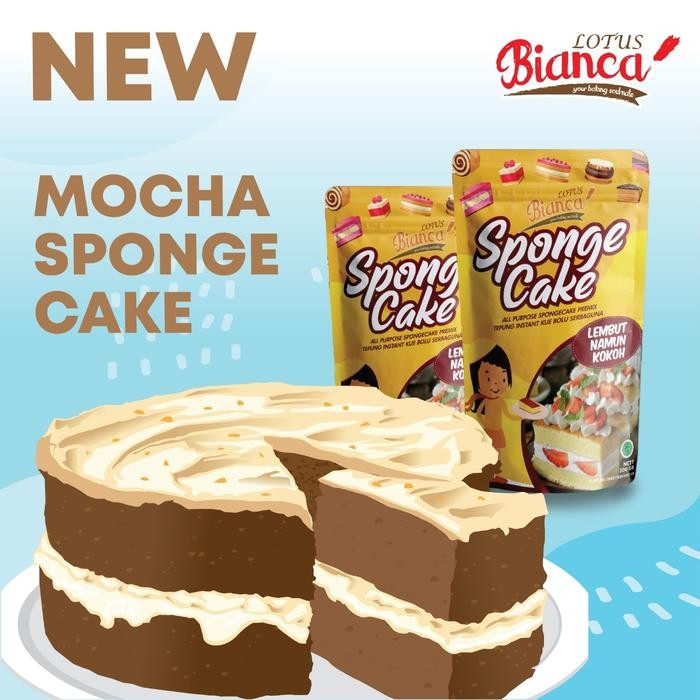 

300gr Bianca Lotus MOCHA Spongecake Premix (tepung instan kue bolu) Promo