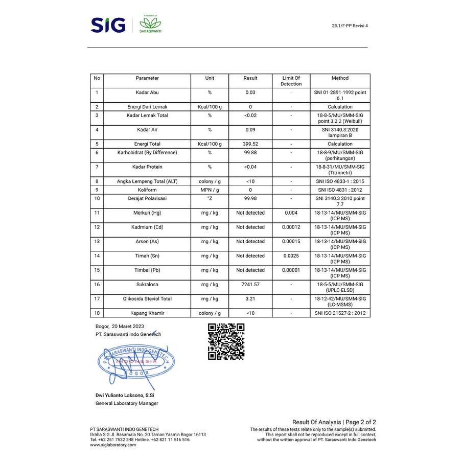 

IDM Gula Sehat Rendah Kalori PS7 Kemasan 1kg Manis Setara 1 Sendok Teh Aman untuk Diabetes &