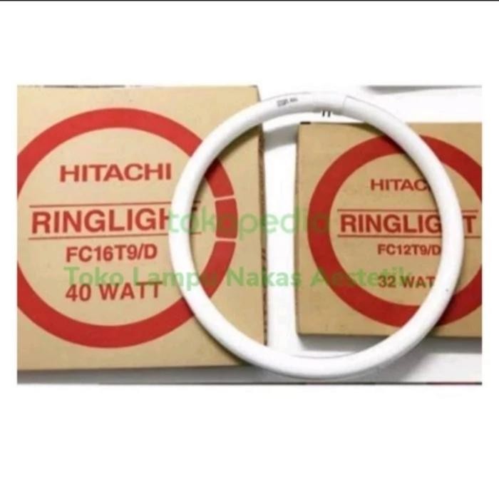 HITACHI lampu TL ring 32w 40w kuning