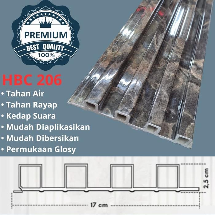 wpc panel motif marmer HBC 201 frer breket