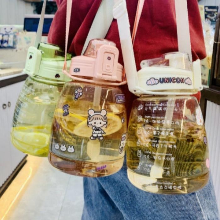 Botol Minum Anak Big Belly Children Cup Bottle + Sticker 1100ml H487