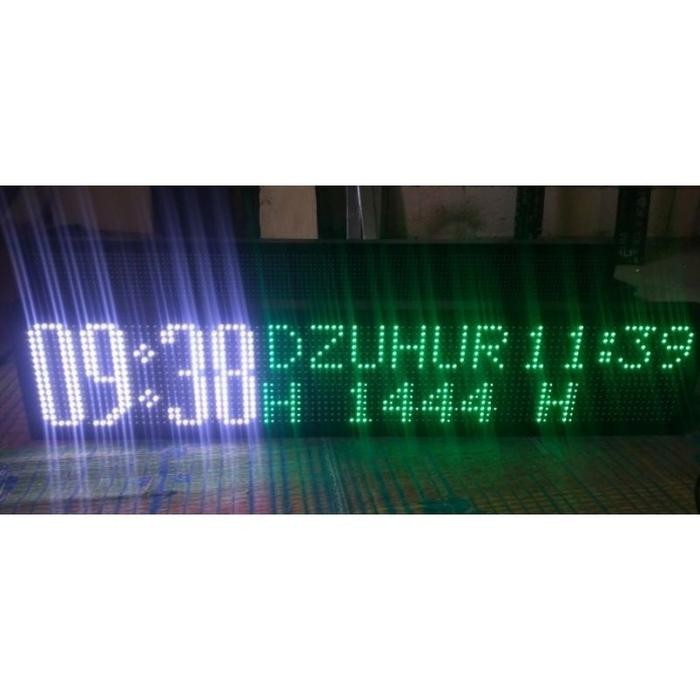 Jam Digital Jadwal Sholat Masjid - Jam Masjid 20x100 cm JWS