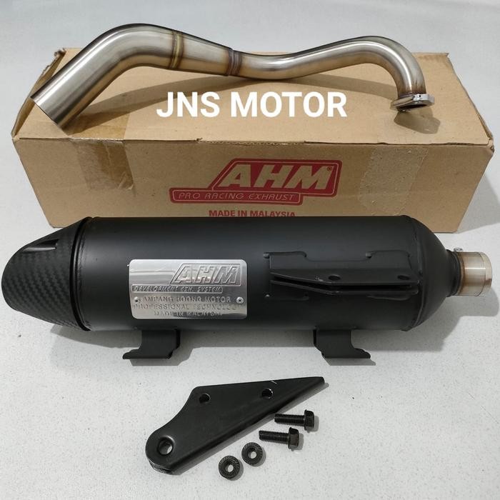 PREMIUM Knalpot AHM Original Standar Racing - Beat / Scoopy / Spacy (Karbu)