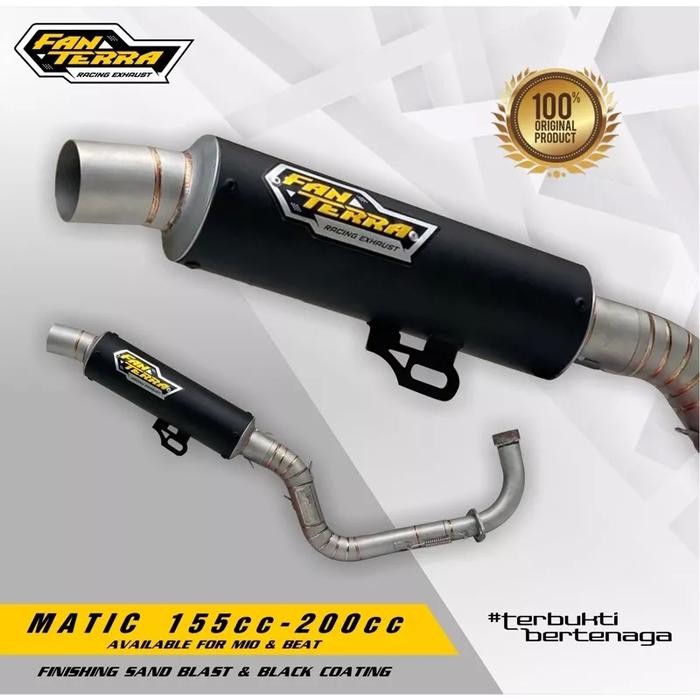 PREMIUM knalpot original fanterra racing ALL MATIC 155CC-300CC
