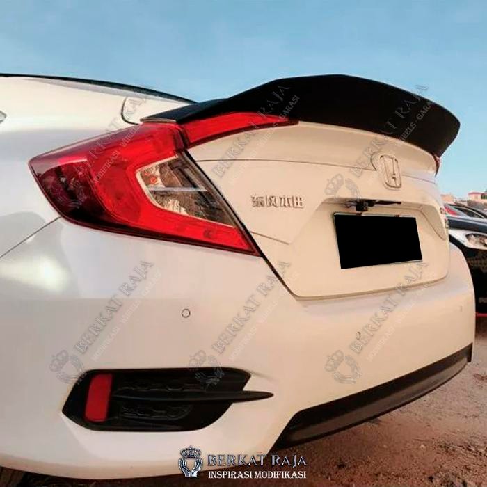 PREMIUM Ducktail Spoiler Civic Turbo Sedan FC 2016-2020 ( Plastik ABS ) JDM Style