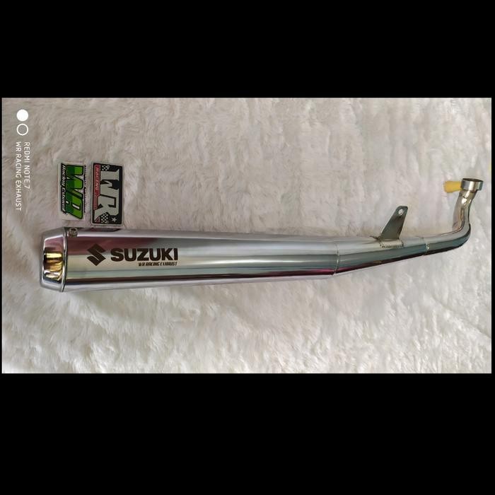 PREMIUM knalpot standar racing Suzuki A100 crome