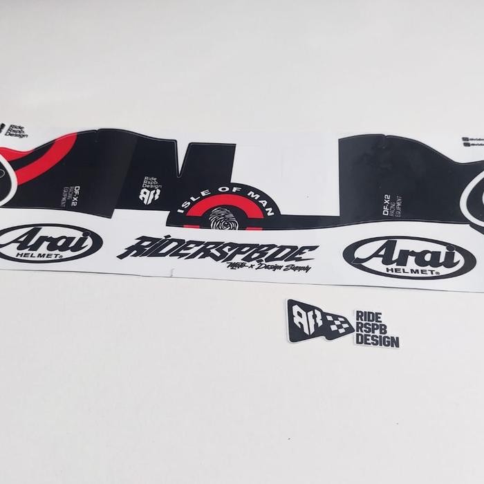 PREMIUM STICKER DECAL SPOILER ARAI DF-X2 IOM TT 2022