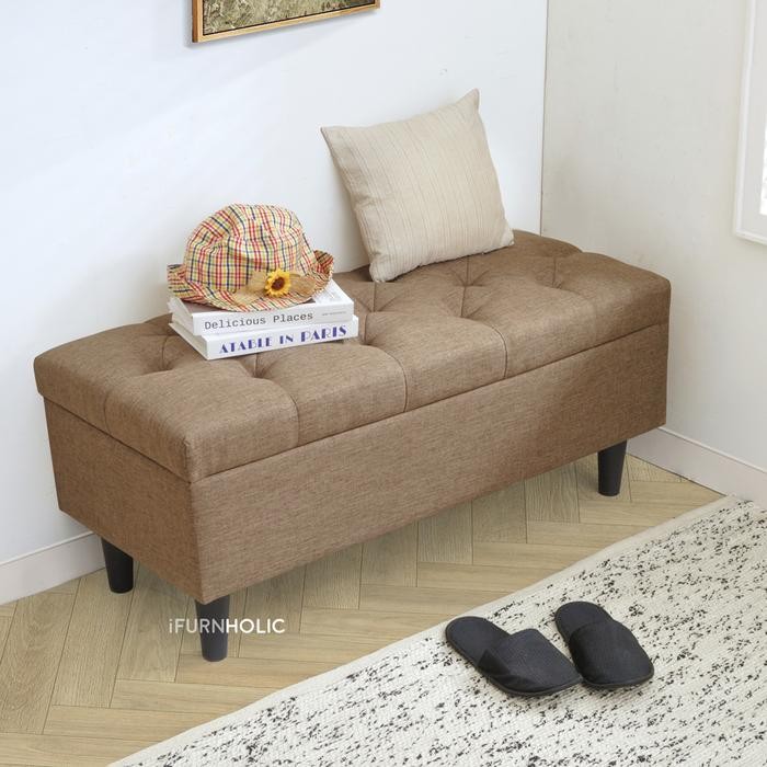 PREMIUM IFURNHOLIC Sabrina Storage Bench Bangku Penyimpanan Serbaguna Sofa Ruang Tamu Sofa Estetik
