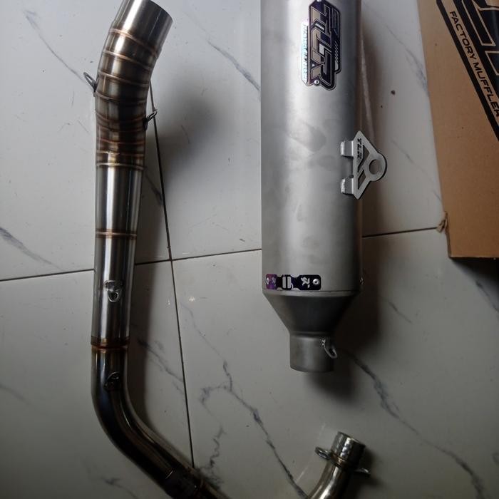 PREMIUM knalpot racing ktm tlr emblem blue cb gl mp tiger by TLR muffler