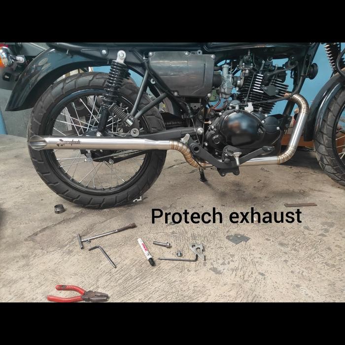 PREMIUM knalpot freeflow racing protech kawasaki STD SE Estrella W175 cafe