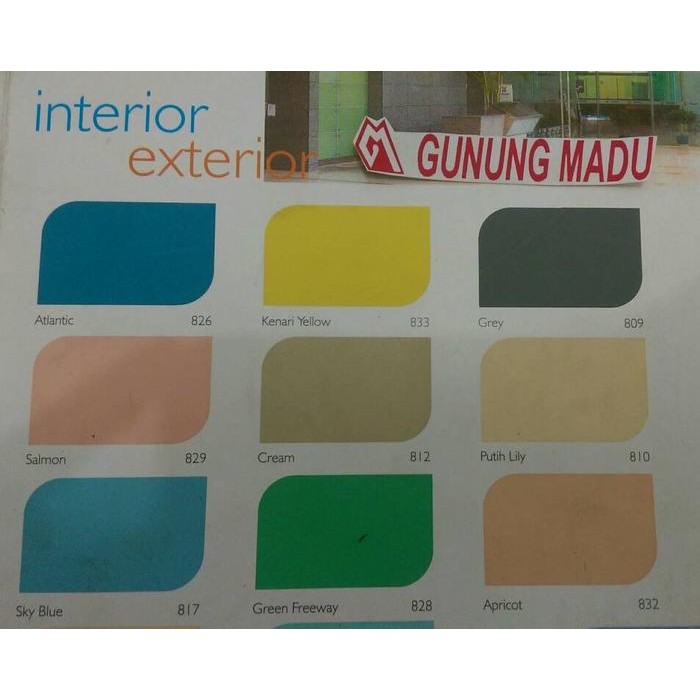 CAT TEMBOK BUMILEX WARNA 5 KG / PUTIH PINK BIRU HIJAU CREAM TOSCA DLL