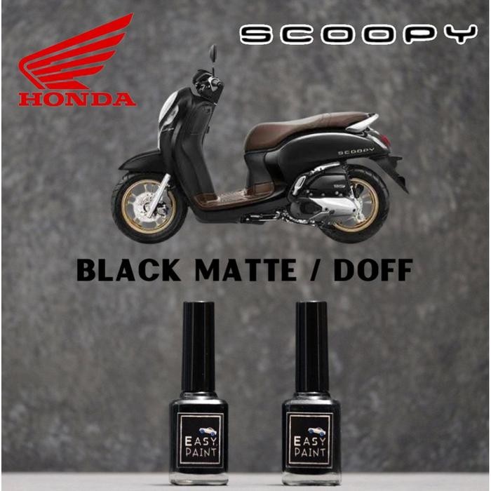 CAT OLES MOTOR BLACK METALIC MATTE DOFF HONDA SCOOPY HITAM METALIK DOF