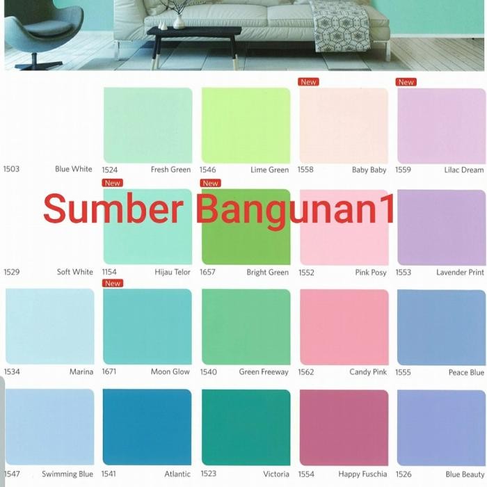 [EXPEDISI] CAT TEMBOK QLUC HIJAU NIPPON PAINT DINDING RUMAH 4.5KG