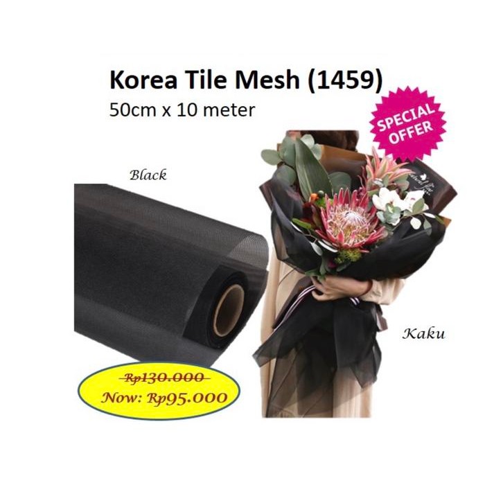 

KOREA TILE MESH 1459 - BARANG FLORIST - KAIN FILE KAKU - 10M