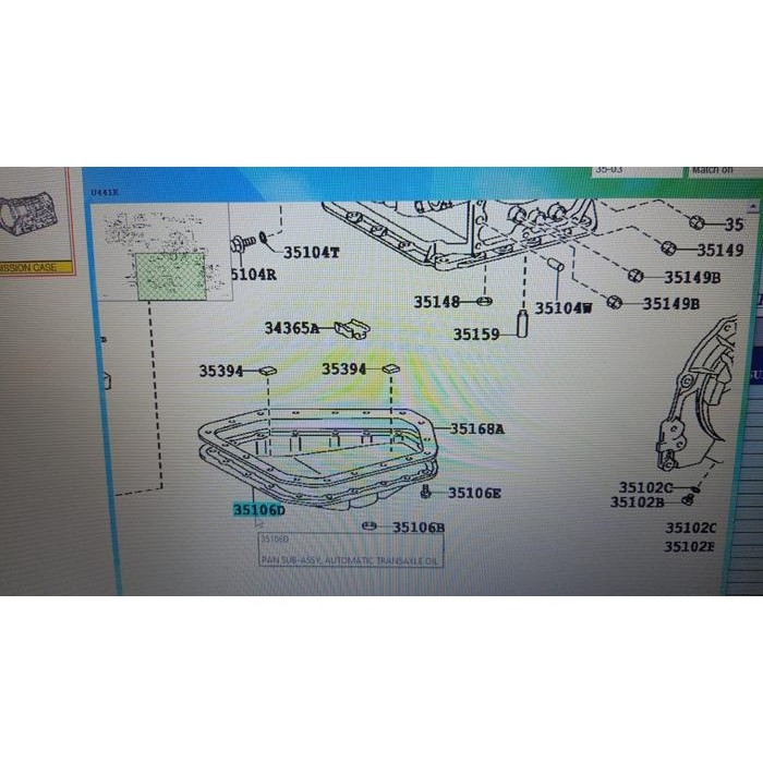 Bak Oli Pan Oil Atf Toyota Ist 1300Cc Automatik Matik U441E Kode 036