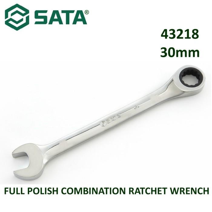 Banyak Dicari Kunci Ring Pas 30Mm Sata 43218 Full Polish Combination Ratchet Wrench