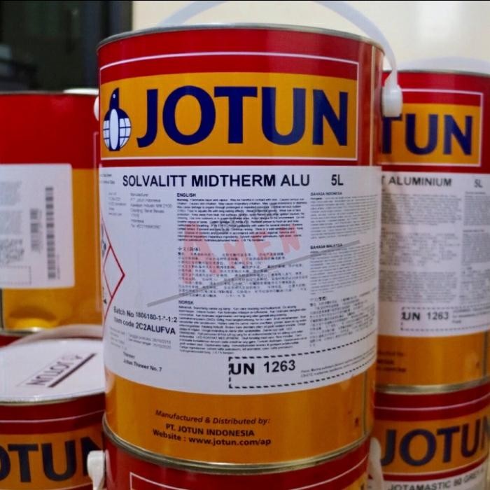 JOTUN SOLVALITT DTHERM ALUNIUM 5LT / TAHAN PANAS 250 DERAJAT