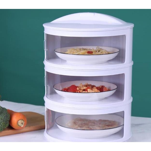 Rak susun makanan 3 susun / Rak makanan penutup simple praktis Kode 706