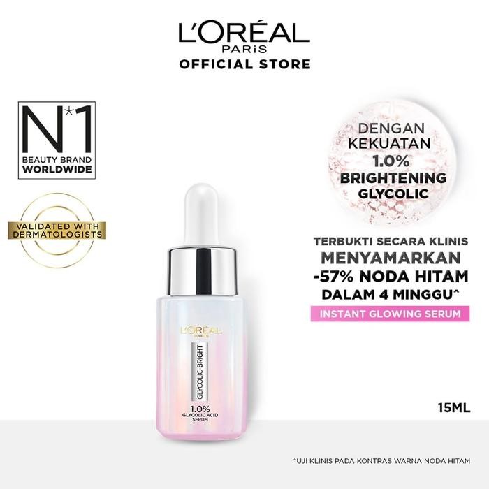 NEW LOREAL GLYCO BRIGHTENING SERUM WAJAH 15ML GLOW SKINCARE WANITA