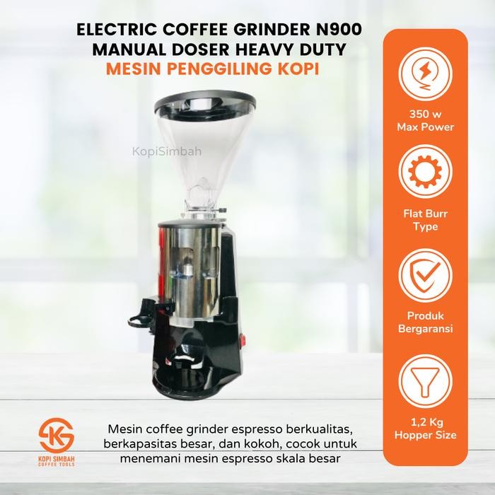 ESPRESSO COFFEE GRINDER N900 DOSER ELECTRIC MESIN ALAT PENGGILING BIJI BUBUK KOPI ESPRESO 900N HEAVY