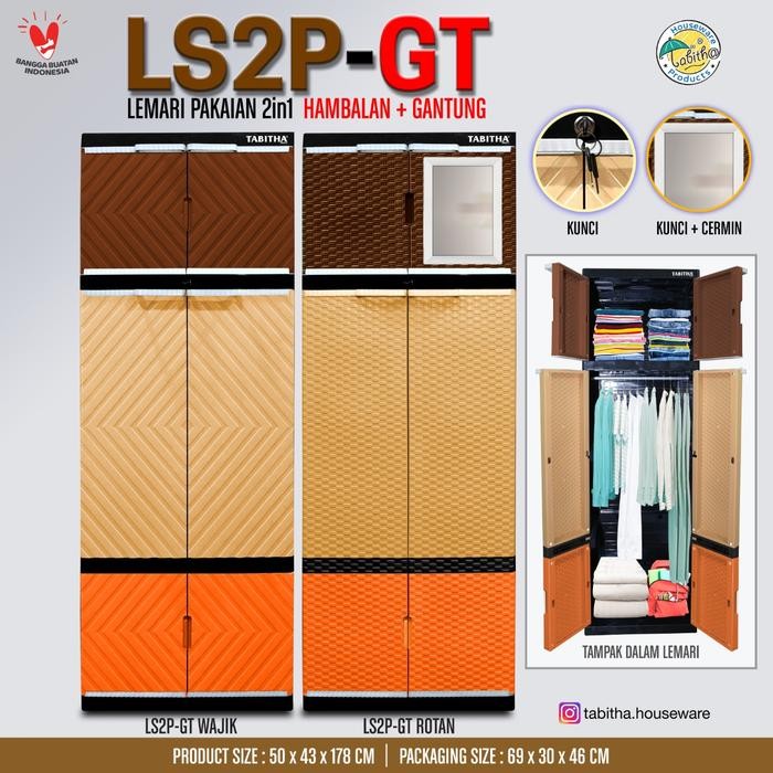 Lemari Plastik/Lemari Pakaian Ls2P-Gt Tabitha