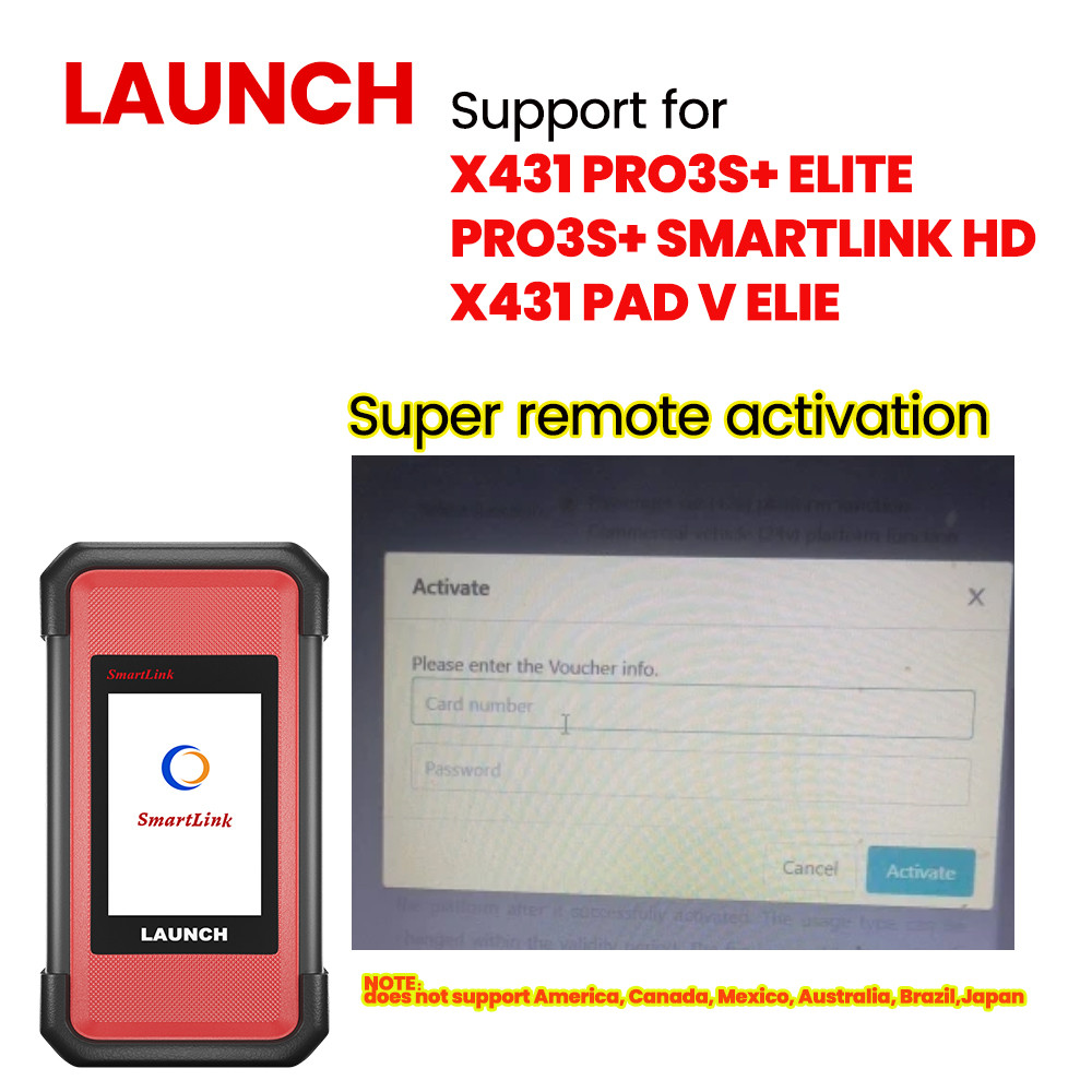 LAUNCH Renewal Card - Activate Super Remote for X431 PRO3S+ ELITE/X431 PRO3S+ SMARTLINK HD / X431 PA