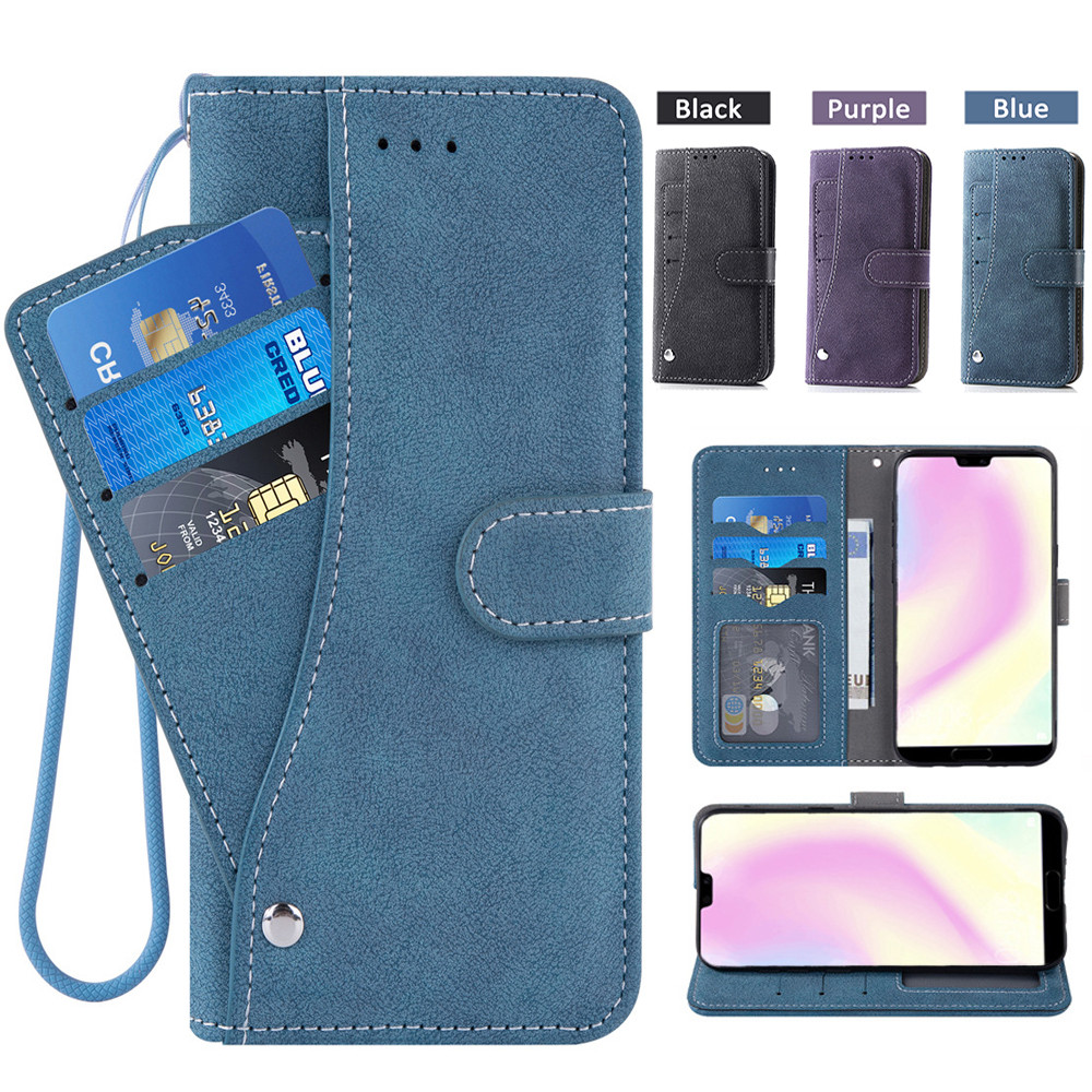Leather Flip Case For LG V20 V30 V40 V50 V60 ThinQ Q6 Q7 G8 G7 G4 G5 G6 Plus G8X V50S Stylo 5 4 3 2 