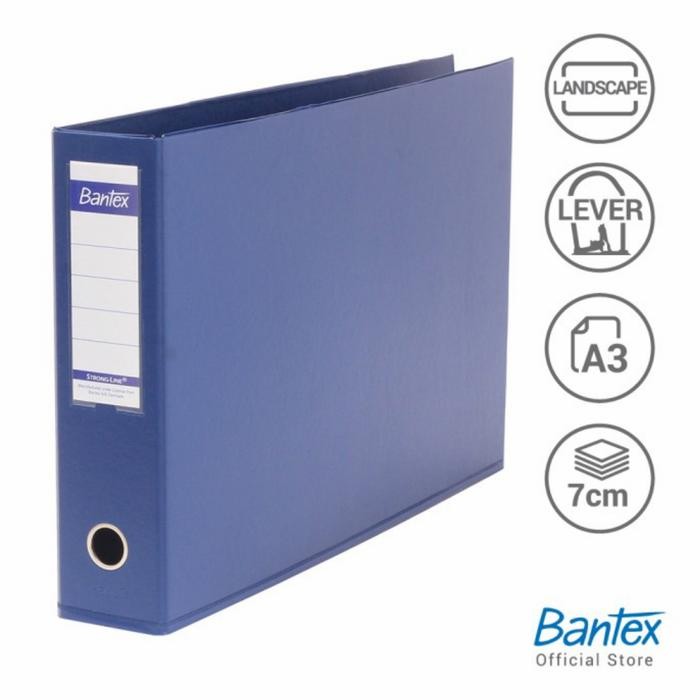 

PROMO! Bantex A3 Landscape 7cm Lever Arch File / Ordner Blue #1468 01