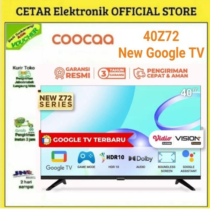 TERBATAS COOCAA LED 40 inch Smart TV 40S5G Android TV Kode 47