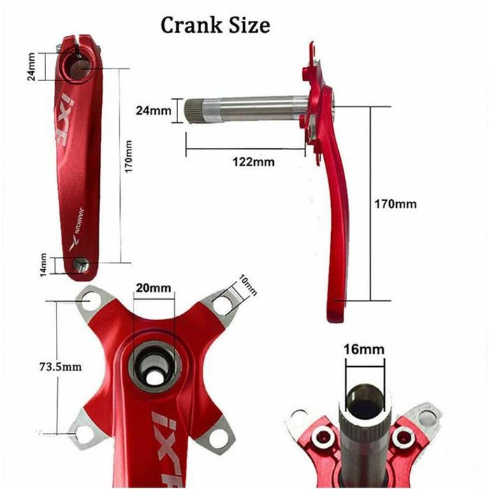 IXF Crank HT2 Crankset Hollowte BB Plus Triple ainring 24-32-42T