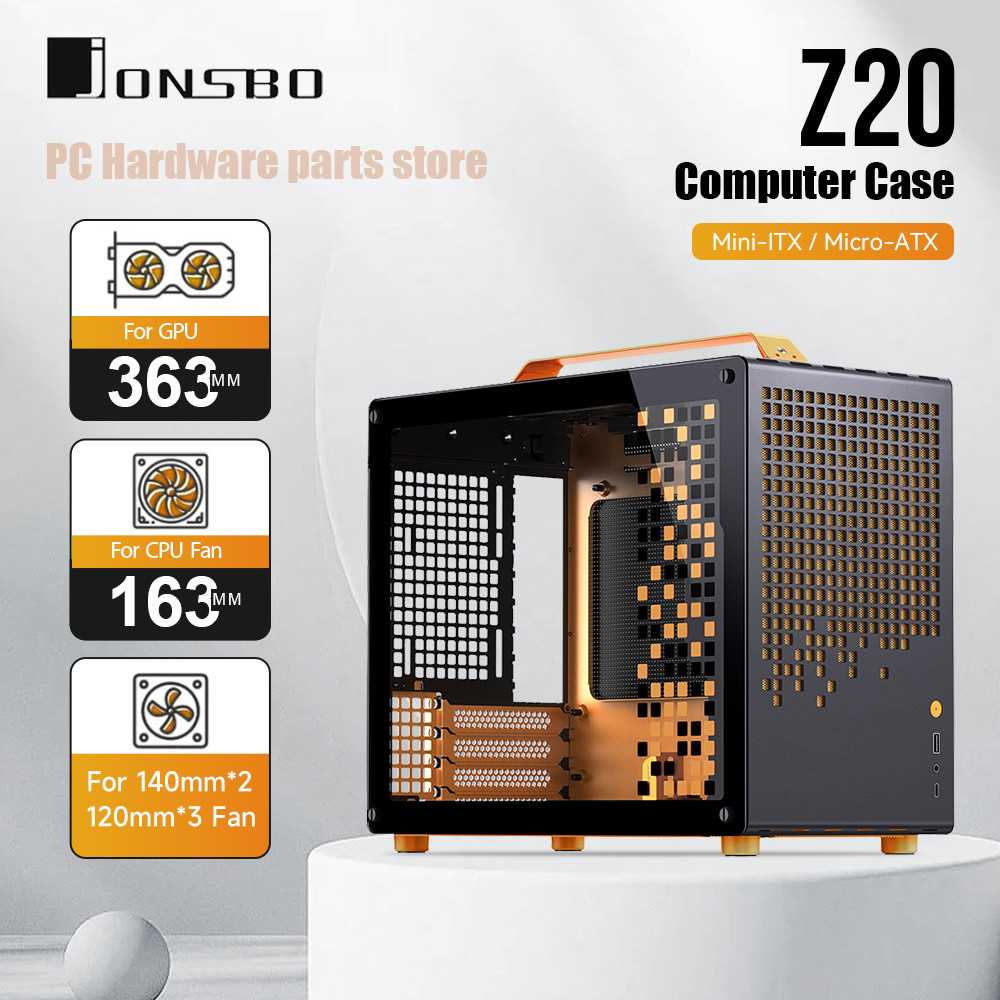 JONSBO Z20 Micro-ATX Mini Tower PC Case, with detachable handle, mini size, high performance