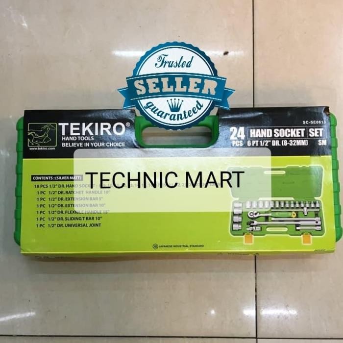 Paling Berkualitas Kunci Sok Set Tekiro 6Pt 8-32Mm/ Hand Socket Set Tekiro 12Pt 8-32Mm
