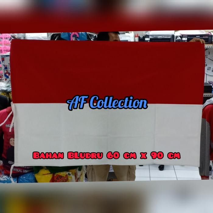 

Terlaris Bendera Merah Putih BLudru 60 cm x 90 cm Bolak - Balik SALE