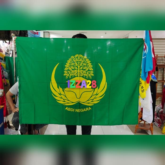 

Terlaris bendera logo korpri ukuran 90 x 135 cm SALE