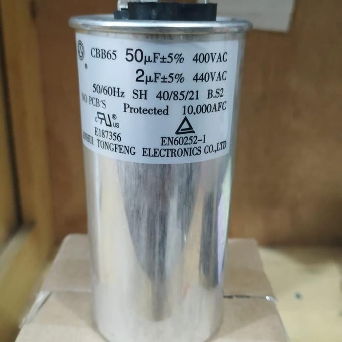 Kapasitor Comp 50 uf + Fan 2 uf AC Panasonic 2 PK Type YN18TKj