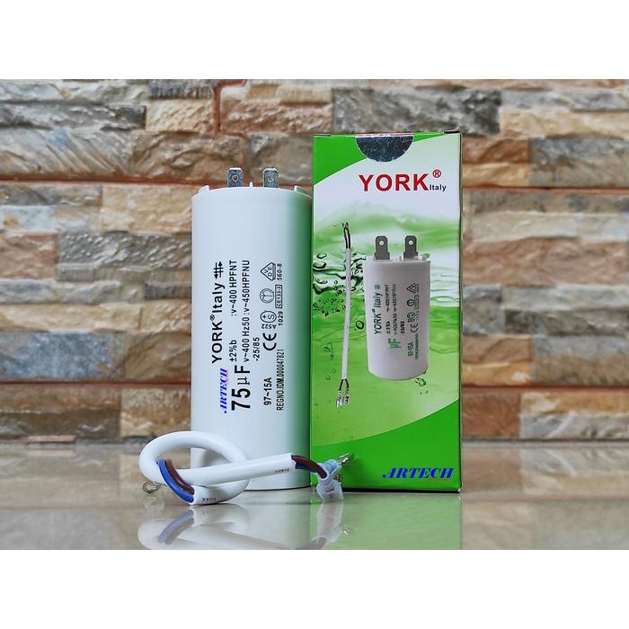 YORK 75 UF - 450V KAPASITOR / CAPACITOR COLOK DAN KABEL (CAPACITOR)