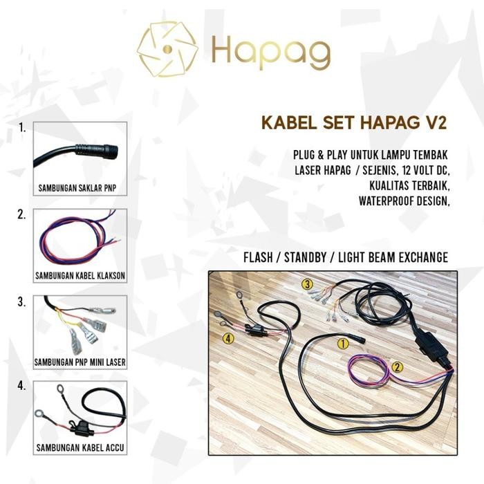 Kabel relay Set lampu LED HAPAG v2 High Quality