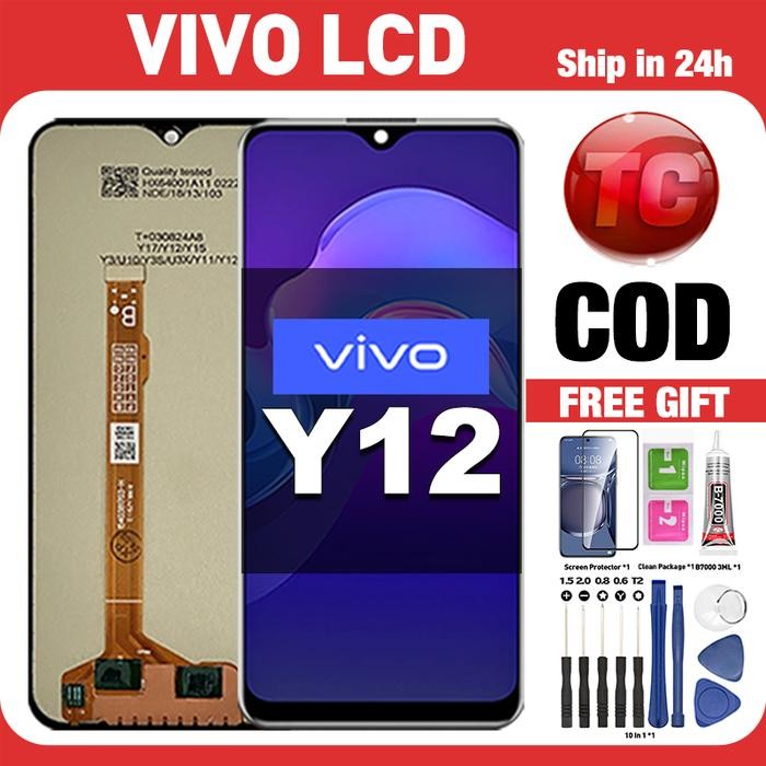 Original Lcd Vivo Y12 Fullset Asli Layar Hp Touchscreen Sentuh Versi Tinggi Cod