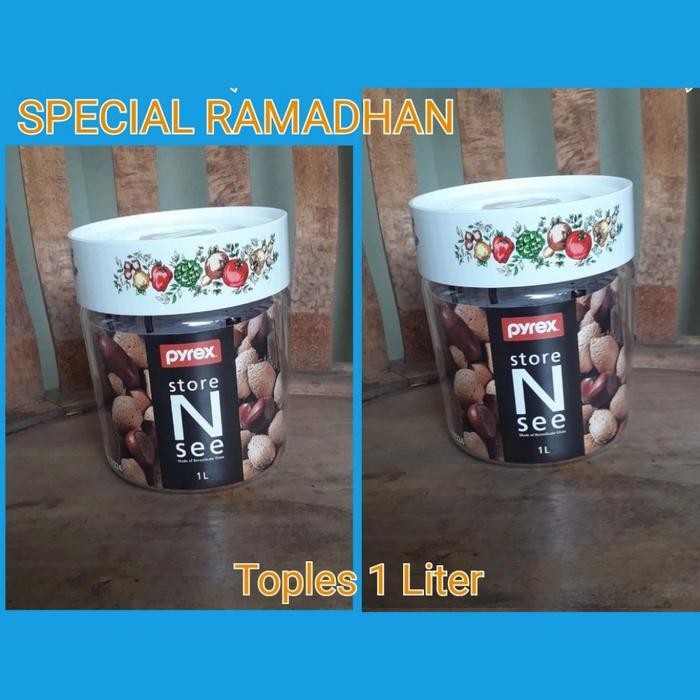 Sensasi Baru "Ramadhan Specia L" Toples Pyrex Store N See, 1L (7024-8) Dfr10