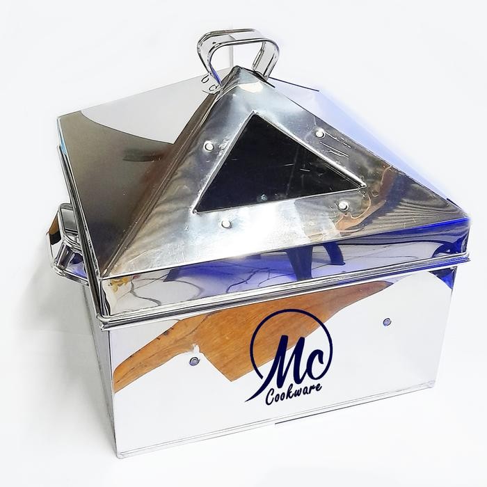 Dandang Kukusan Klakat Stainless 40 Cm - Panci Kukus Segi Empat Untuk Cake, Bolu, Dan Brownies. Kaca