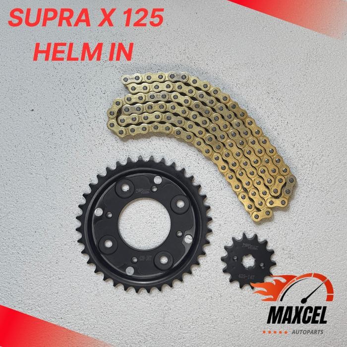 GEAR GIR SET PAKET SUPRA X 125 HELM IN BLADE FI 14T-36T/428H-108L