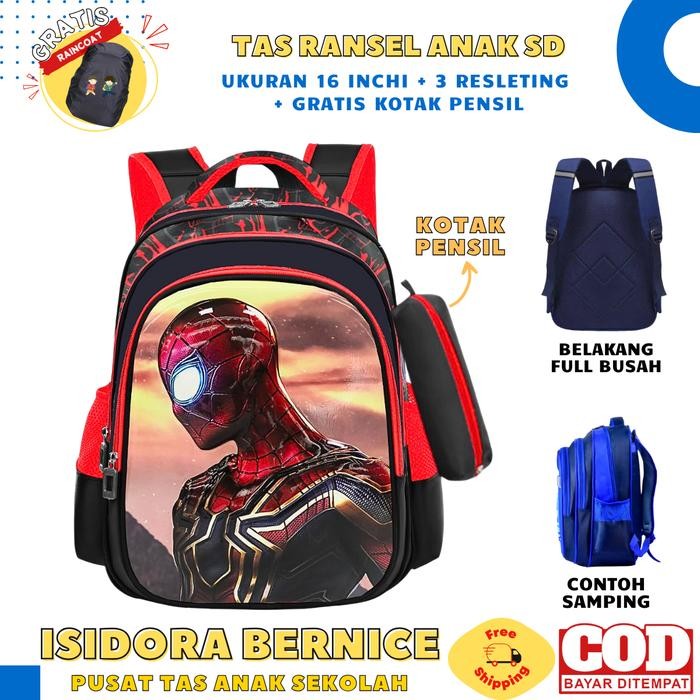 

Ptas Tas Anak Sekolah Laki Laki Sd Karakter Terbaru Anak Sd Gratis Kotak Pensil Bahan Tebal, Halus