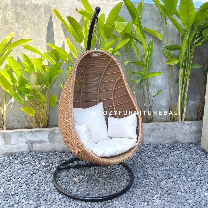 AYUNAN KURSI GANTUNG ROTAN INDOOR OUTDOOR - HANGING CHAIR RATTAN SET Kode 791