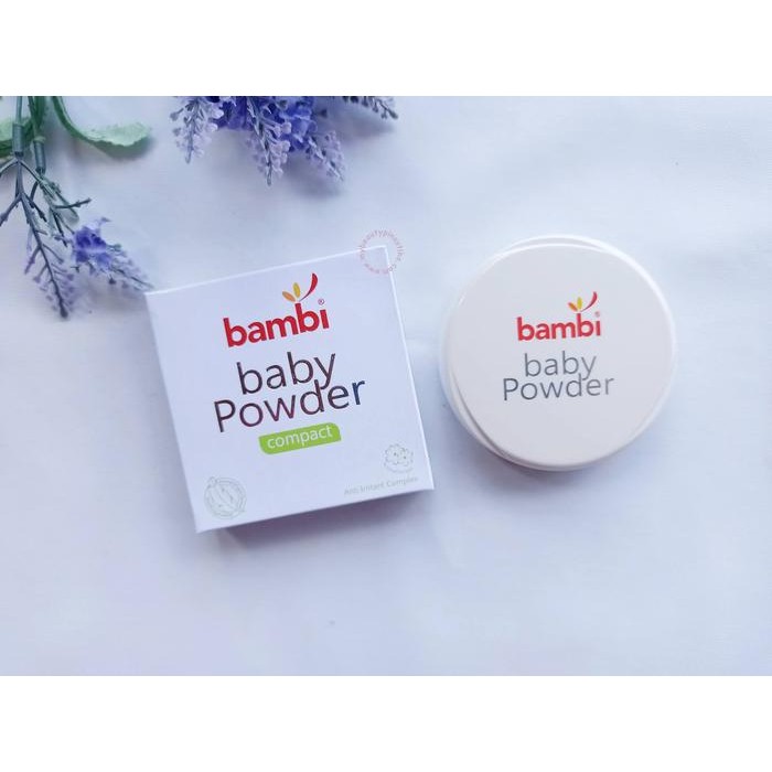 Bambi Bedak Padat Bedak Compact Bedak Padat Bayi Baru Lahir flower kulit powder Sensitif Sensitif