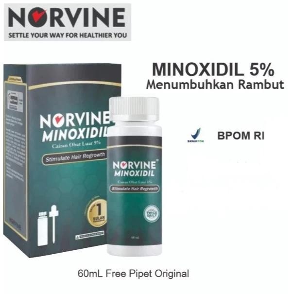 Norvine Minoxidil 5% Penumbuh Rambut Brewok - BPOM (Penumbuh Rambut, Brewok dan Jenggot)